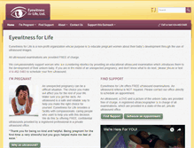 Tablet Screenshot of eyewitnessforlife.org
